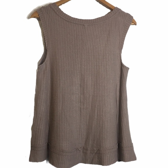 Xhilaration Soft Tan Knit Tank Top Sleepwear Pajama Medium M Brown Neutral - Picture 3 of 10